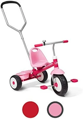 Coupon โค๏ธ Deluxe Steer & Stroll Ride-On Trike, Tricycle For Toddlers Age 2-5, Toddler Bike Pink ๐ - Image 6