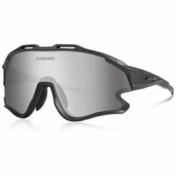 Best deal 🛒 Sports Cycling 👓 Sunglasses 4 Lens Anti UV400 For Men 👩 Women HD Polarized Black Pin 🔥