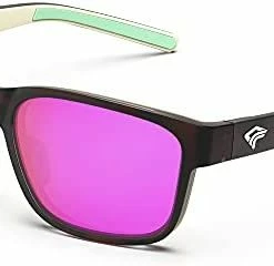 Best Sale 🤩 TOREGE Sports Polarized 👓 Sunglasses For Men 👩 Women Glasses Cycling Running Fishing Boating Trekking Beach Glasses TR67 Dark Green-tortoise&light Blue&dark Green Lens 🎉