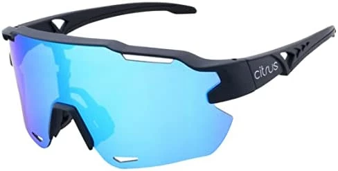 Discount π Downhill Canadian Cycling Glasses | UV Protection | Biking, Trail Running, Triathlon & MTB π Sunglasses For Men & π© Women White Frame W/ Blue Len π₯ - Image 10