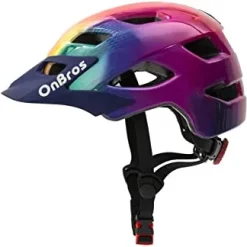Best Sale 🔥 Kids Bike Helmet, OnBros Helmet For Kids 5-13, Kids Helmet With Visor, Bicycle Helmet For Skateboard Mountain Scooter Road Cycling, Lightweight And Adjustable Boys 👧 Girls Bike Helmet 50-57CM Ocean Blue 🎉