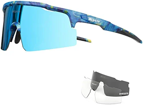 Promo π₯° Polarized Cycling Glasses Men Mountain Bike Glasses π© Women 3 Lenses Sport π Sunglasses MTB Riding π₯ Softball Running Fishing A03 π