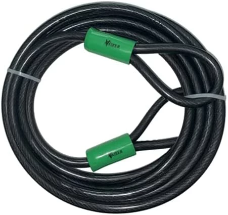 Best deal π Bike Cable Lock - 15ft Security Cord W/Loops -Heavy-Duty Anti-Theft Braided Steel W/Vinyl π§₯ Coating -Locking Accessories For Bicycle, Motorbike, Boat, Ladder, Gate, Mower & Equipment(15 Feet) β - Image 7