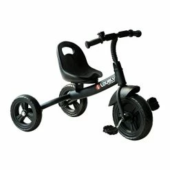 Flash Sale 😀 Qaba 3-Wheel Recreation Ride-On Toddler Tricycle With Bell Indoor / Outdoor - Black ⌛