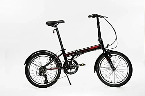 Discount π Zzo Via 20β Folding Bike-Lightweight Aluminum Frame Genuine Shimano 7-Speed 26lb Black β€οΈ