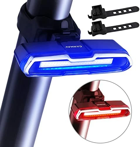 Coupon ⌛ Bike Tail Light, Ultra Bright Bike Light USB Rechargeable, LED Bicycle Rear Light, Waterproof Helmet Light, 5 Light Mode Headlights With Red & Blue For Cycling Safety Flashlight Light Color-2 ✨ - Image 7