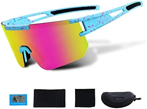 Cheap π Sunglasses Men,Polarized Sports π Sunglasses For Running Cycling Fishing,Sunglasses For Men π© Women Dark Blue Lens β€οΈ - Image 5