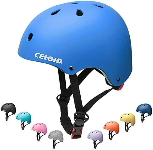 Best Pirce 🎁 Kids Bike Helmet,Toddler Skateboard Helmets For Ages 2-3-5-8-14 Years Boys 👧 Girls,Adjustable Multi-Sport Bicycle Skateboarding Football Roller Skating Scooter Rollerblade Balance Bike Helmet Light Blue 😉 - Image 7