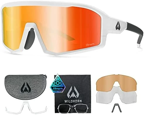 Best Sale π Horn Radke MTB Cycling Glasses, UV400 Sports π Sunglasses, Cycling π Sunglasses For Men With 3 Interchangeable Lenses Stealth Iceb π - Image 5