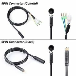 Cheap 🔥 9Pin Waterproof Extension Cable For BAFANG Hub Motor Ebike Conversion Parts Extension Wire 9PIN （80CM/158CM/90CM/150CM 9pin Connector (black) 😉