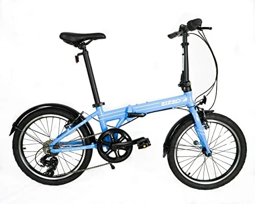 Discount π Zzo Via 20β Folding Bike-Lightweight Aluminum Frame Genuine Shimano 7-Speed 26lb Black β€οΈ - Image 2