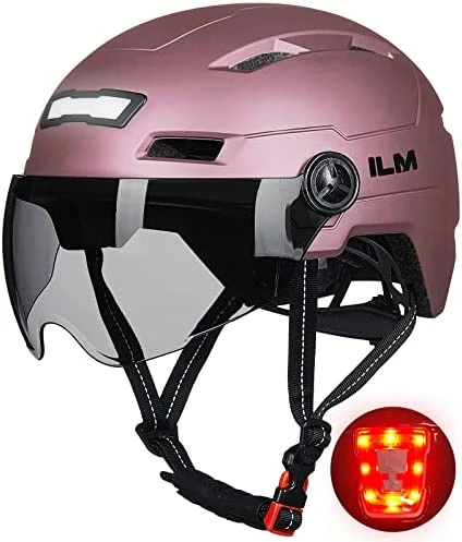 New π Adult Bike Helmet With USB Rechargeable LED Front And Back Light Mountain&Road Bicycle Helmets For Men π© Women Removable Goggle Cycling Helmet For Commuter Urban Scooter(Titanium, Large/X-Large) βοΈ - Image 6