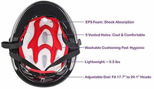 Promo 😍 Toddler Helmet - Adjustable From Infant To Toddler Size, Ages 1 To 3 - CSPC Certified Kids Bike Bicycle Cycling BMX Scooter Roller Skating Helmets Boys And 👧 Girls Will Love Splashblue ⌛ - Image 3