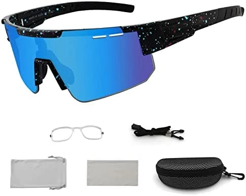 Flash Sale π BangLong Cycling π Sunglasses, UV 400 Eye Protection Polarized βΎ Baseball Sports Running Bike Glasses For Men π© Women Gold-3 Lens 𧨠- Image 2