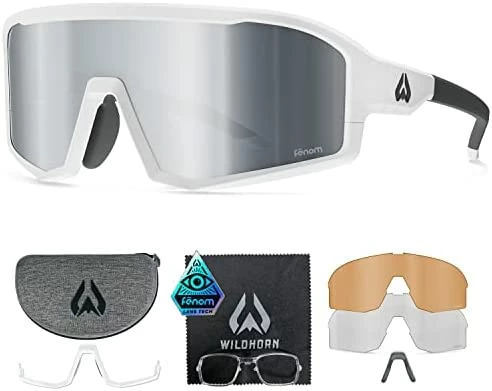 Best Sale π Horn Radke MTB Cycling Glasses, UV400 Sports π Sunglasses, Cycling π Sunglasses For Men With 3 Interchangeable Lenses Stealth Iceb π - Image 6