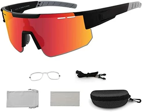 Flash Sale π BangLong Cycling π Sunglasses, UV 400 Eye Protection Polarized βΎ Baseball Sports Running Bike Glasses For Men π© Women Gold-3 Lens 𧨠- Image 7