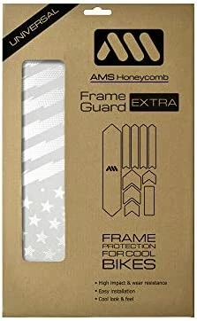Best deal π All Mountain Style AMS High Impact Frame Guard Extra Semi-Transparent β Protects Your Bike From Scratches And Dings Born To Be Rider Blue π - Image 8