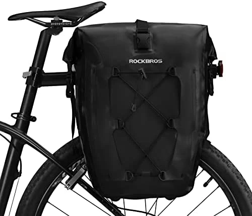 Budget π Bike Panniers Waterproof Bike Rear Rack Bag Max 30L Large Capacity Bike Rear Panniers For Cycling Traveling Commuting Yellow*1 β¨ - Image 6