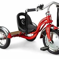 Outlet 🔔 Roadster Bike For Toddlers, Kids Classic Tricycle, Boys And 👧 Girls Ages 2 - 4 Years Old, Steel Trike Frame, Rear Deck Made Of Genuine Wood, & Fabric Tassels Light Pink 🔥