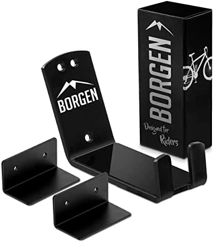 Budget π Borgen Bike Wall Mount Pedal Hook For E-bikes, MTB & Road Bicycle Wall Mount With Support Brackets And Wall Protection Pads, Suitable As Bike Rack Garage Bike Storage Shed And Bicycle Storage Indoor Black π₯ - Image 7