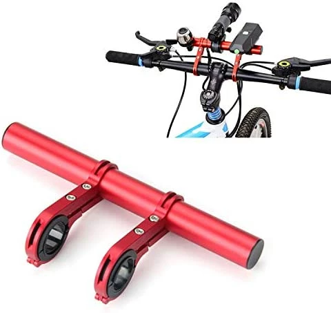 Best reviews of βοΈ Aluminum Alloy Bicycle Handbar Extender 20CM Double Handbar Extension Rack For Holding Flashlight Speedometer GPS Phone Mount Holder Red π - Image 2