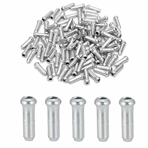 Promo 🥰 100 Pcs Cable End Crimps, Bike Cable End Caps, Alloy Road Mountain Bikes Brake Tips Shifter, Silver,with Storage Box ✨ - Image 5