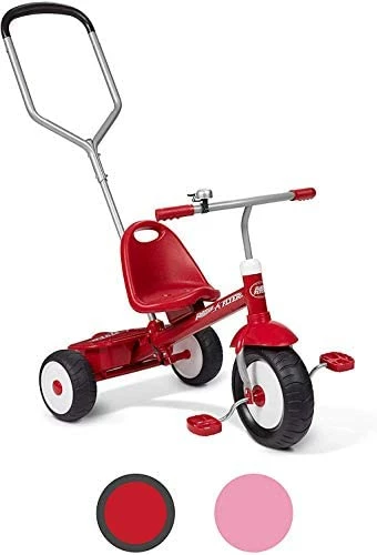 Coupon โค๏ธ Deluxe Steer & Stroll Ride-On Trike, Tricycle For Toddlers Age 2-5, Toddler Bike Pink ๐ - Image 7