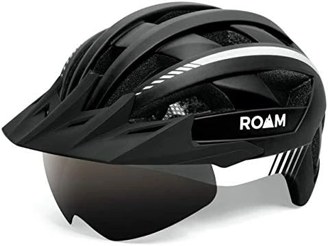 Promo ⭐ Road Bike Helmet - Durable Helmets For Adults With Sun Visor, LED Light And Detachable Magnetic Goggles - Adjustable Size - Mountain Bicycle Helmet For Adult Men & 👩 Women Black 🛒 - Image 7
