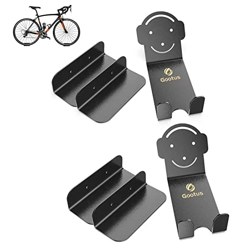 Brand new β Gootus Bike Wall Mount - Horizontal Bike Wall Rack Hanger For Garage Or Home | Heavy Duty Bicycle Wall Mounted Holder For Road, Mountain Or Hybrid Bikes Black 1pack π
