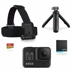 Deals 💯 HERO8 Black Retail Bundle - Includes HERO8 Black Camera Plus Shorty, Head Strap, 32GB SD Card, And 2 Rechargeable Batteries 🧨