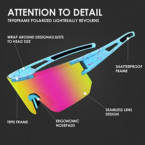Cheap π Sunglasses Men,Polarized Sports π Sunglasses For Running Cycling Fishing,Sunglasses For Men π© Women Dark Blue Lens β€οΈ - Image 3