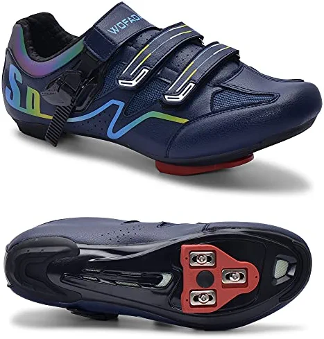 Deals π Unisex Cycling π Shoes Compatible With Pelaton Bike Road Biking π Shoes Men's Peleton Bicycle Indoor Riding Spin π Shoes With Look Delta Cleats For Men And π© Women SPD Clip On Spining Red π - Image 2