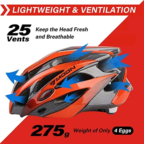 Best reviews of 🔔 Adult Bike Helmet Cycling Helmet Ultralight Integrally-Molded Bicycle Helmet MTB Bike Update Model Helmet For Men And 👩 Women, Road Mountain Riding Equipment, 25 Vents Removable Visor, MV29 Gloss Red 😉 - Image 2
