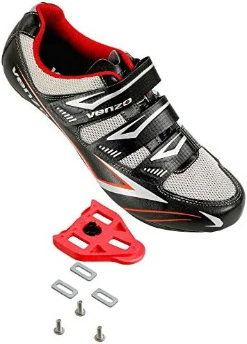 Wholesale π Venzo Bicycle Men's Road Cycling Riding π Shoes - 3 Straps- Compatible With Delta Shimano SPD & Look ARC Delta - Perfect For Road Racing Bikes White Color π - Image 6