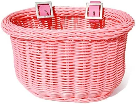 Promo π 01617 Front Handle Bar Kids Bike Basket, All Weather, Water Resistant, Adjustable Leather Straps, Food-Contact Safe, Purp β¨ - Image 7