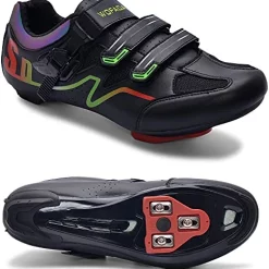 Deals 🔔 Unisex Cycling 👞 Shoes Compatible With Pelaton Bike Road Biking 👞 Shoes Men's Peleton Bicycle Indoor Riding Spin 👞 Shoes With Look Delta Cleats For Men And 👩 Women SPD Clip On Spining Red 😍