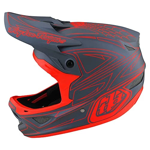 Brand new β¨ Troy Lee Designs Adult | Downhill | Mountain Bike | BMX | Full Face D3 Fiberlite Helmet Anarchy Spiderstripe Blue π