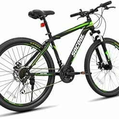 Hot Sale 🔔 26 Inch Mountain Bikes For Men Mens 👩 Womens Black Frame+white Word 😀