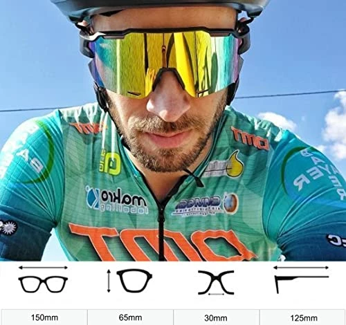 Discount π Downhill Canadian Cycling Glasses | UV Protection | Biking, Trail Running, Triathlon & MTB π Sunglasses For Men & π© Women White Frame W/ Blue Len π₯ - Image 7
