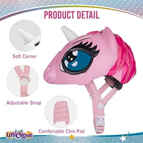 New ๐ Kids Helmet Unicorn Helmet & Shark Helmet For Girl Boy, Children's Bike Helmet For 3-8 Years Multi-Sport Safety Certified Bicycle Helmet For Skateboard Skating Scooter Pearl Blue Shark ๐ - Image 2