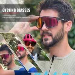 Budget ⌛ Polarized Cycling Glasses With 4 Interchangeable Lenses TR90 Sports 👓 Sunglasses 👩 Women Men Running 04 🧨