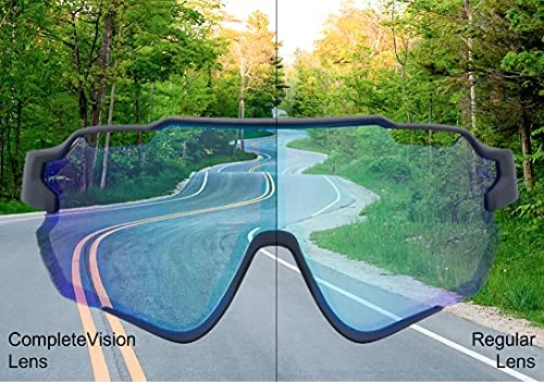 Discount π Downhill Canadian Cycling Glasses | UV Protection | Biking, Trail Running, Triathlon & MTB π Sunglasses For Men & π© Women White Frame W/ Blue Len π₯ - Image 2