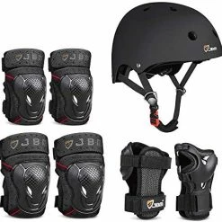 Outlet 🛒 4 Sizes Extra Pads Diamond Curved Series Full Protective Gear Set Multi Sport Helmet, Knee And Elbow Pads With Wrist Guards, For Biking, BMX, Scooter, Skateboard, Inline Skating And Others 7 Pieces Protective Gear Set - Youth&child 😉