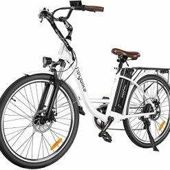 New 😉 Cityscape Electric Bike 350W Electric City Cruiser Bicycle Up To 40 Miles Removable Battery, Shimano 7-Speed And Dual Shock Absorber, 26" Electric Commuter Bike For Adults Blac 💯