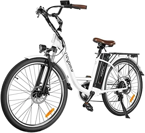 New π Cityscape Electric Bike 350W Electric City Cruiser Bicycle Up To 40 Miles Removable Battery, Shimano 7-Speed And Dual Shock Absorber, 26" Electric Commuter Bike For Adults Blac π― - Image 7