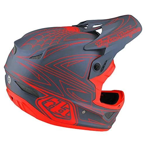 Brand new β¨ Troy Lee Designs Adult | Downhill | Mountain Bike | BMX | Full Face D3 Fiberlite Helmet Anarchy Spiderstripe Blue π - Image 3