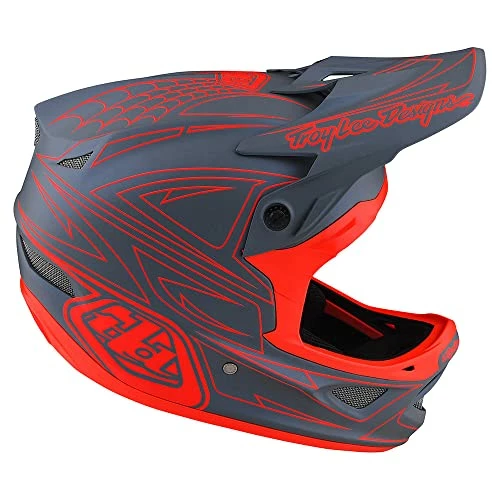Brand new β¨ Troy Lee Designs Adult | Downhill | Mountain Bike | BMX | Full Face D3 Fiberlite Helmet Anarchy Spiderstripe Blue π - Image 4