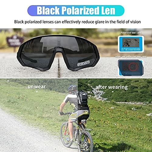 Top 10 π KAPVOE Cycling Glasses Polarized Sports π Sunglasses MTB Mountain Bike Eyewear Men π© Women Road Bicycle BMX Running Fishing Golf Navy β - Image 3