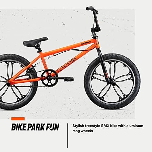 Best Pirce π€© Legion Mag Freestyle Sidewalk BMX Bike For-Kids,-Children And Beginner-Level To Advanced Riders, 20-inch Wheels, Hi-Ten Steel Frame, Micro Drive 25x9T BMX Gearing, Ora π - Image 2