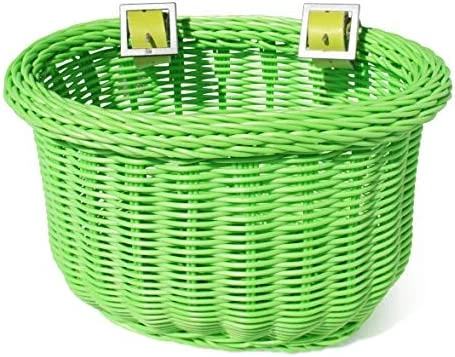 Promo π 01617 Front Handle Bar Kids Bike Basket, All Weather, Water Resistant, Adjustable Leather Straps, Food-Contact Safe, Purp β¨ - Image 6